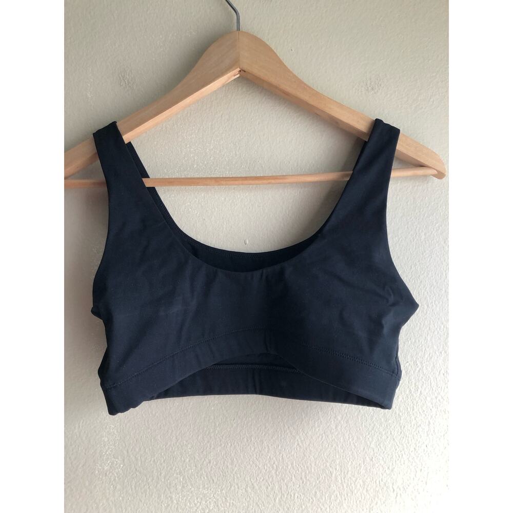 Everlane The Cotton Tank Bra Black Small Size - Picture 3 of 9